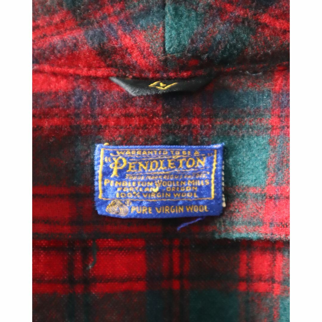 PENDLETON(ペンドルトン)の60s ペンドルトン 襤褸 リメイク チェック柄 バージンウール ネル ガウン メンズのジャケット/アウター(その他)の商品写真