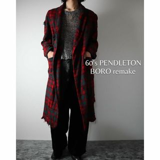 ペンドルトン(PENDLETON)の60s ペンドルトン 襤褸 リメイク チェック柄 バージンウール ネル ガウン(その他)