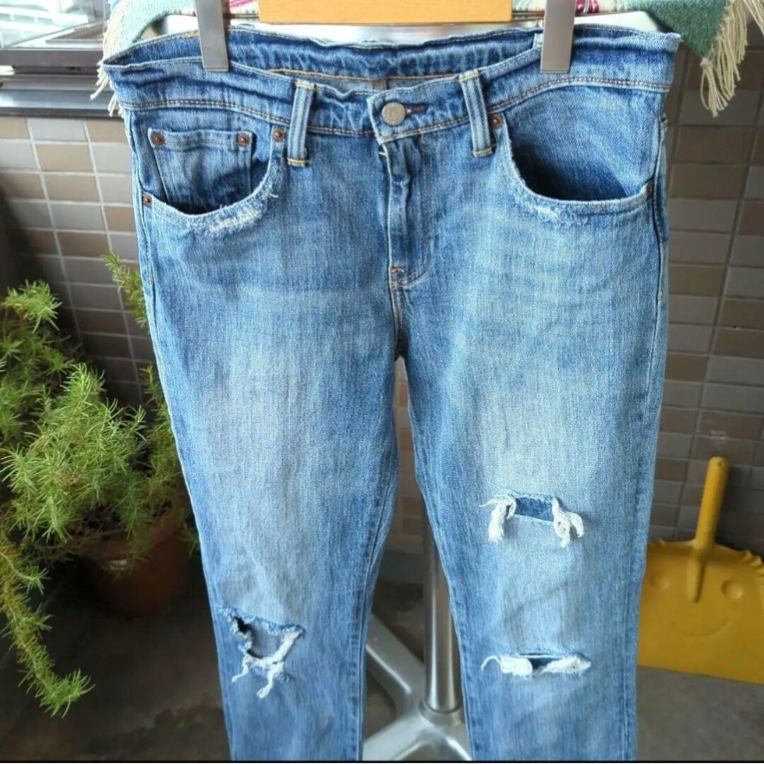 Levi's(リーバイス)のa1009 levis 511 リーバイス W32 ダメージ クラッシュ テイパ メンズのパンツ(デニム/ジーンズ)の商品写真