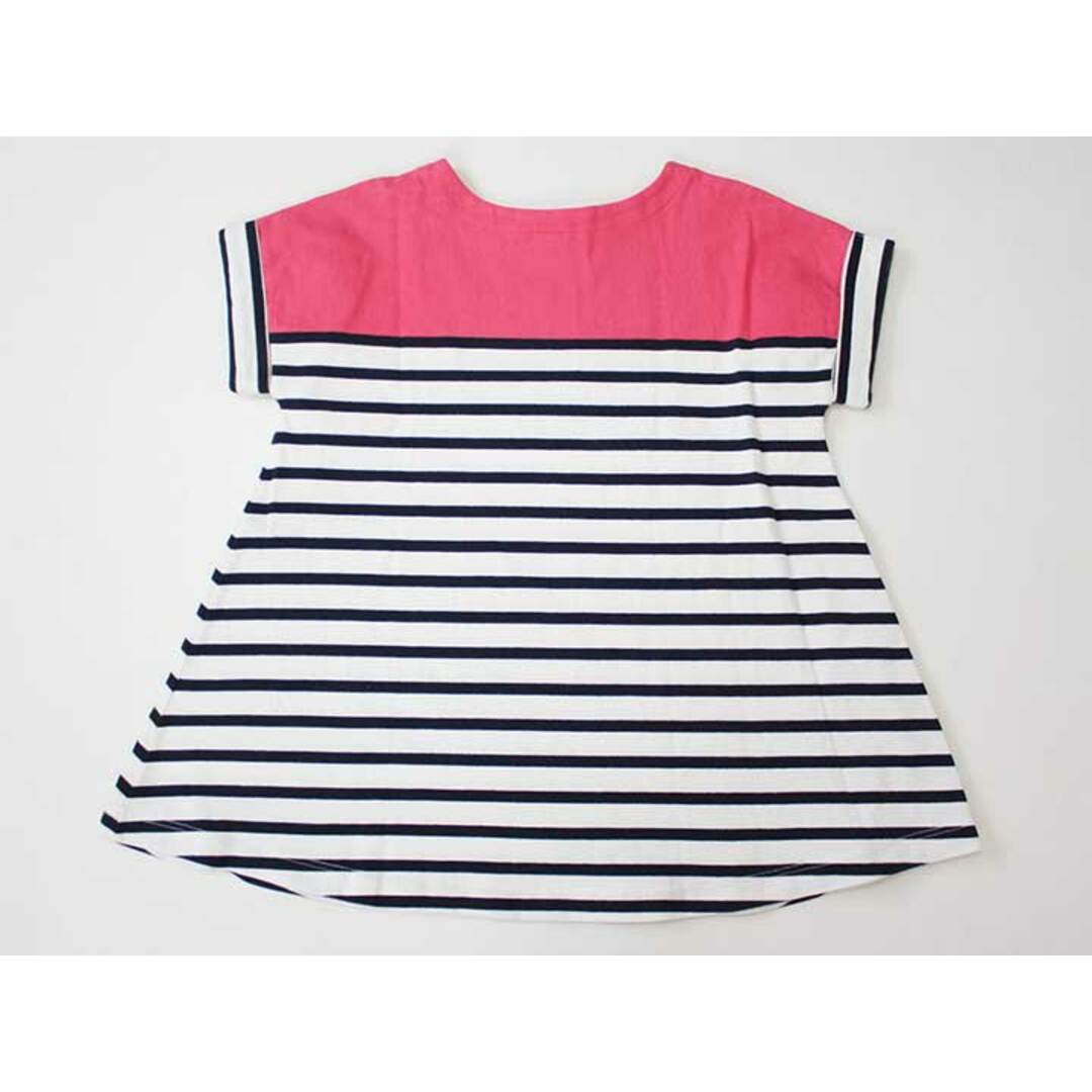 PETIT BATEAU(プチバトー)の【値下げ!】●プチバトー/PETIT BATEAU●95cm 半袖ワンピース ピンク×白系【中古】子供服 キッズ kids 女の子 夏 126022 onepi キッズ/ベビー/マタニティのキッズ服女の子用(90cm~)(ワンピース)の商品写真