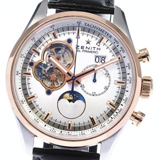 ゼニス(ZENITH)のゼニス ZENITH 51.2160.4047/01.C713 エルプリメロ クロノマスターオープン ムーン＆サンフェイズ 自動巻き メンズ 箱・保証書付き_802484(腕時計(アナログ))