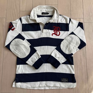 ナルミヤ インターナショナル(NARUMIYA INTERNATIONAL)のBLUE CROSS 男の子　ラガーシャツ サイズS(Tシャツ/カットソー)