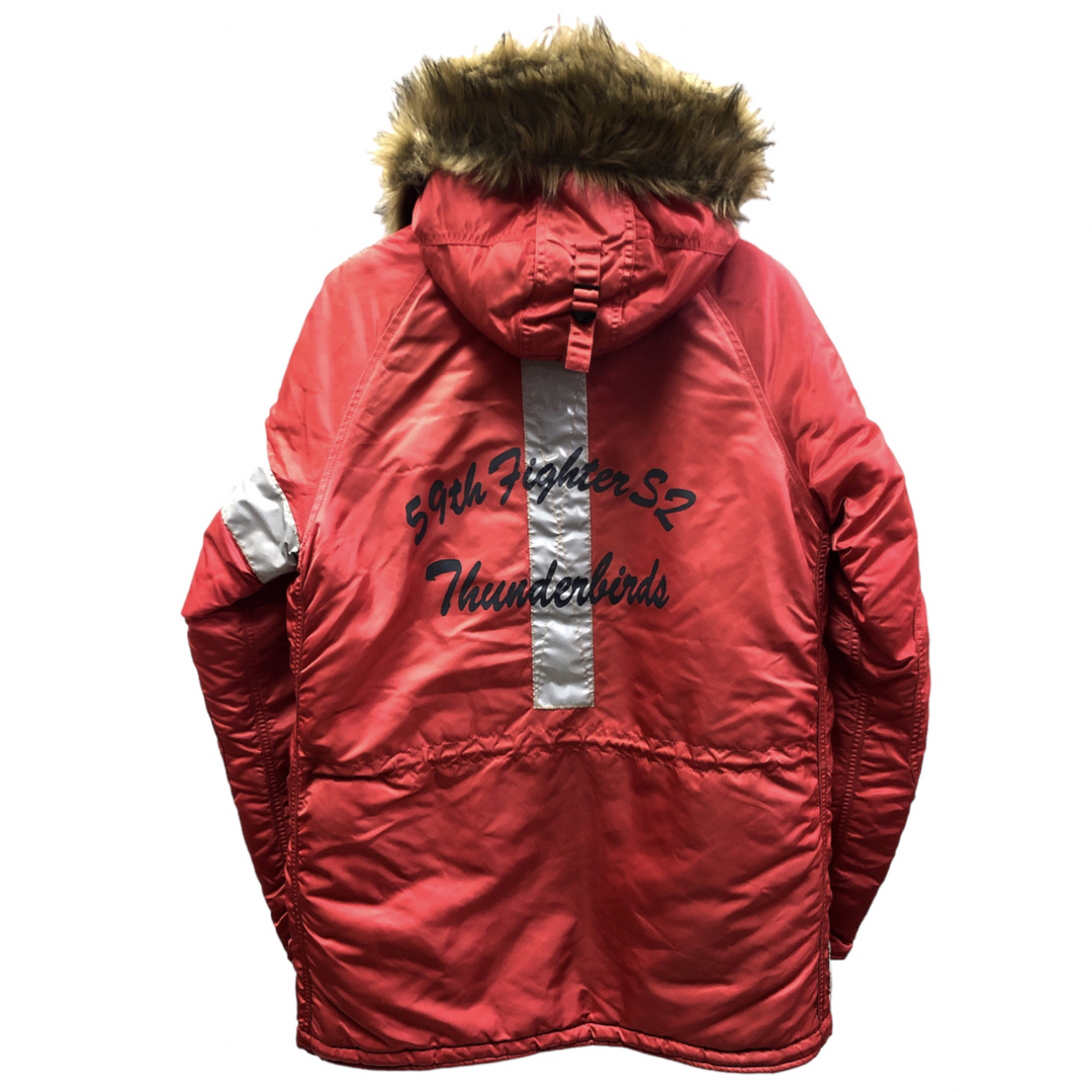 ALPHA INDUSTRIES(アルファインダストリーズ)のALPHA INDUSTRIES N-3B アルファ 限定モデル 赤 メンズのジャケット/アウター(ミリタリージャケット)の商品写真