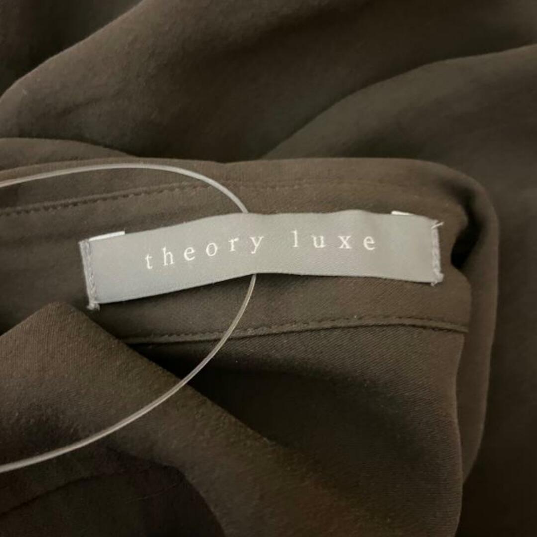 Theory luxe(セオリーリュクス)のtheory luxe(セオリーリュクス) 長袖シャツブラウス サイズ40 M レディース - ダークグレー シルク レディースのトップス(シャツ/ブラウス(長袖/七分))の商品写真