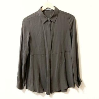 セオリーリュクス(Theory luxe)のtheory luxe(セオリーリュクス) 長袖シャツブラウス サイズ40 M レディース - ダークグレー シルク(シャツ/ブラウス(長袖/七分))