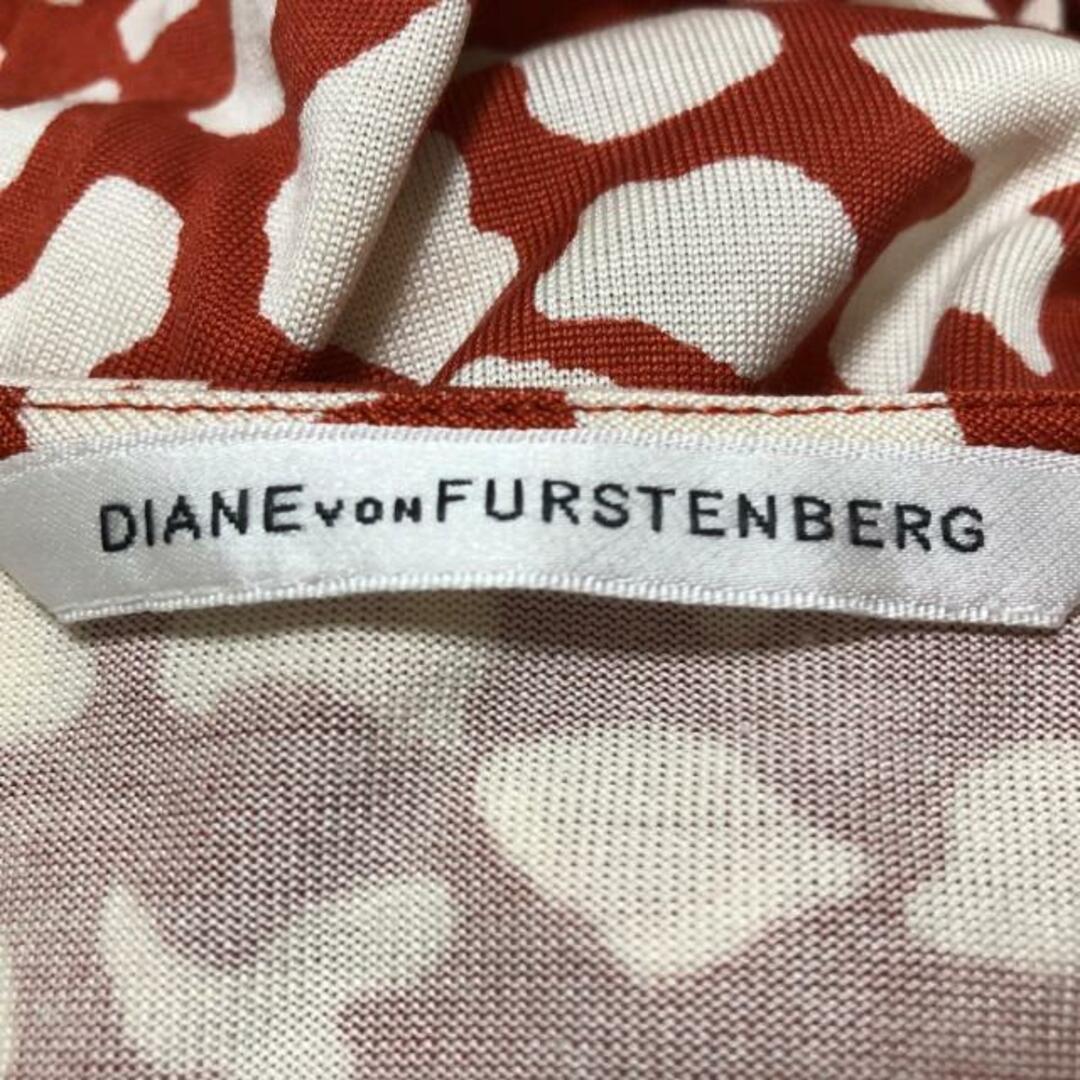 DIANE von FURSTENBERG(ダイアンフォンファステンバーグ)のDIANE VON FURSTENBERG(DVF)(ダイアン・フォン・ファステンバーグ) ワンピース サイズ2 S レディース - レッド×アイボリー 長袖/ロング レディースのワンピース(その他)の商品写真