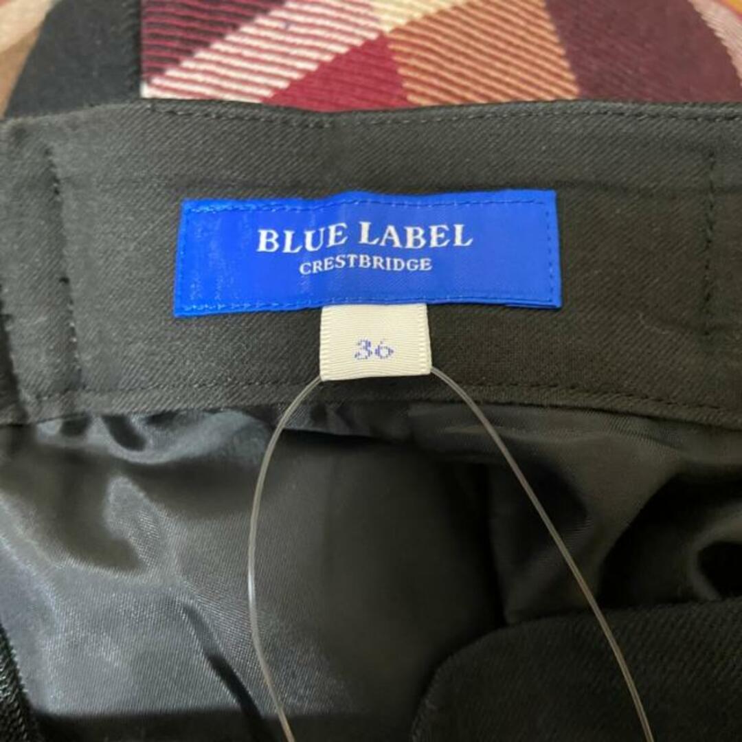 BLUE LABEL CRESTBRIDGE(ブルーレーベルクレストブリッジ)のBLUE LABEL CRESTBRIDGE(ブルーレーベルクレストブリッジ) ロングスカート サイズ36 S レディース - 黒×ボルドー×マルチ チェック柄 レディースのスカート(ロングスカート)の商品写真