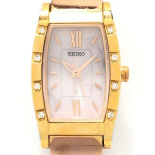 セイコー(SEIKO)のSEIKO(セイコー) 腕時計 LUKIA(ルキア) V117-0AW0 レディース ダイヤベゼル/8Pダイヤ ホワイトシェル(腕時計)