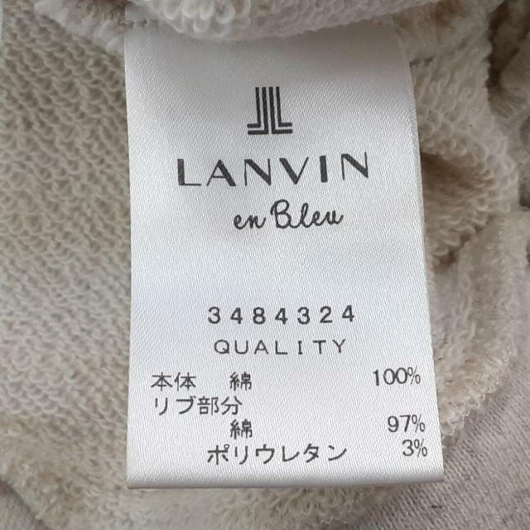 LANVIN en Bleu(ランバンオンブルー)のLANVIN en Bleu(ランバンオンブルー) トレーナー サイズ38 M レディース美品  - アイボリー×ダークネイビー 七分袖 レディースのトップス(トレーナー/スウェット)の商品写真