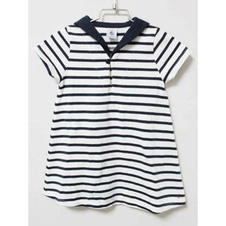 PETIT BATEAU - 《プチバトー/PETIT BATEAU》95cm 半袖ワンピース 白×紺 '21年製【中古】子供服 キッズ kids 女の子 夏 035032 onepi