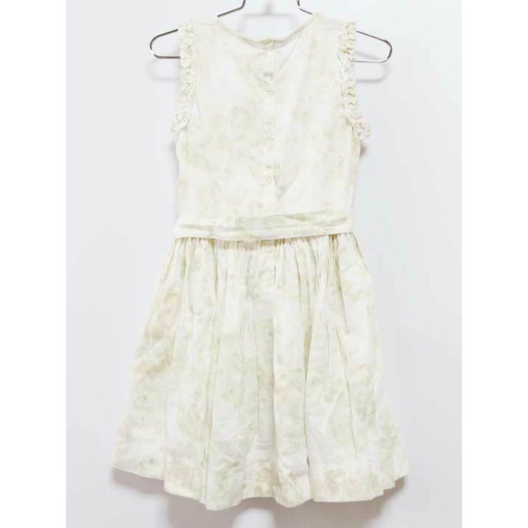 PETIT BATEAU(プチバトー)の‡プチバトー/PETIT BATEAU‡116cm ノースリーブワンピース 白×ベージュ 花柄【中古】子供服 キッズ kids 女の子 夏 716022 onepi キッズ/ベビー/マタニティのキッズ服女の子用(90cm~)(ワンピース)の商品写真