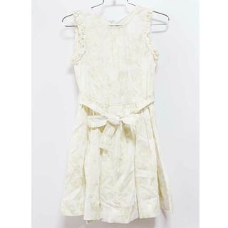 プチバトー(PETIT BATEAU)の‡プチバトー/PETIT BATEAU‡116cm ノースリーブワンピース 白×ベージュ 花柄【中古】子供服 キッズ kids 女の子 夏 716022 onepi(ワンピース)