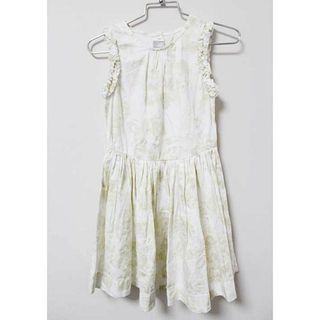 プチバトー(PETIT BATEAU)の《プチバトー/PETIT BATEAU》116cm ノースリーブワンピース 白×ベージュ系【中古】子供服 キッズ kids 女の子 夏 035032 onepi(ワンピース)