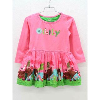 オイリリー(OILILY)の【値下げ!】▽オイリリー/OILILY▽92cm 長袖ワンピース ピンク【中古】子供服 キッズ kids 女の子 春秋 214032 onepi(ワンピース)