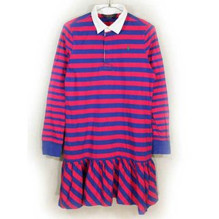 ラルフローレン(Ralph Lauren)の[ラルフローレン/Ralph Lauren]160cm 長袖ワンピース ピンク×青紫【中古】子供服 キッズ kids ジュニア  女の子 春 612032 onepi(ワンピース)