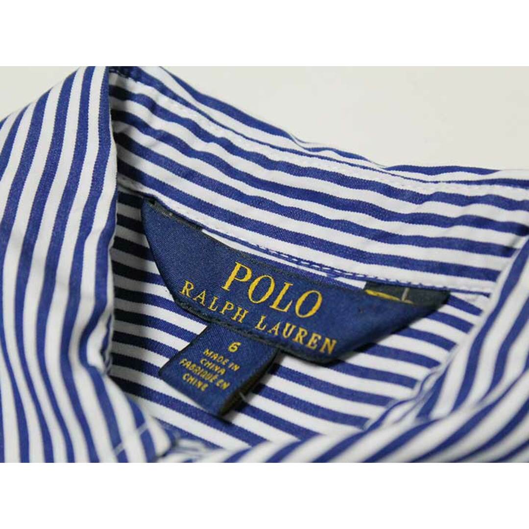 Ralph Lauren(ラルフローレン)の‡ラルフローレン/Ralph Lauren‡120cm 長袖シャツワンピース ブルー×白【中古】子供服 キッズ kids  女の子 春 412032 onepi キッズ/ベビー/マタニティのキッズ服女の子用(90cm~)(ワンピース)の商品写真