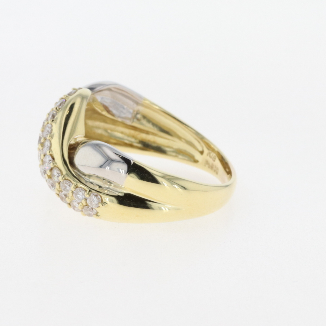 メレダイヤ デザインリング 15号 Pt900 【中古】 レディースのアクセサリー(リング(指輪))の商品写真