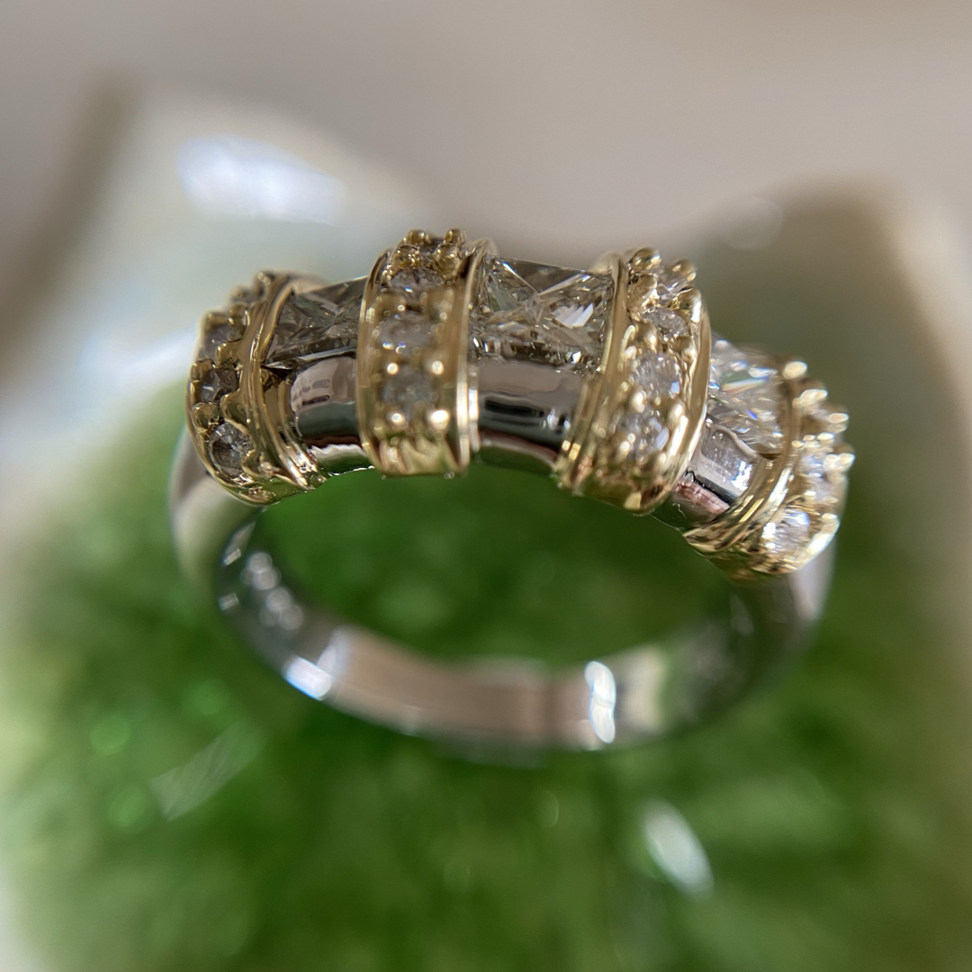 K18/pt900 ラグジュアリー  ダイヤモンド  1.07ct  リング レディースのアクセサリー(リング(指輪))の商品写真