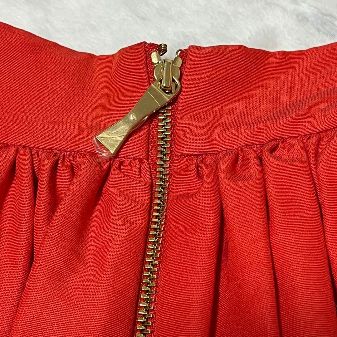 kate spade new york(ケイトスペードニューヨーク)のケイトスペード ギャザー コットン シルク フレア スカート Mサイズ レディースのスカート(ミニスカート)の商品写真