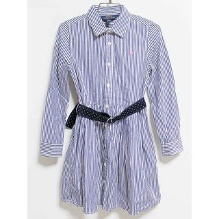 ラルフローレン(Ralph Lauren)の‡ラルフローレン/Ralph Lauren‡120cm 長袖ワンピース ブルー×白【中古】子供服 キッズ kids 女の子 春 412032 onepi(ワンピース)