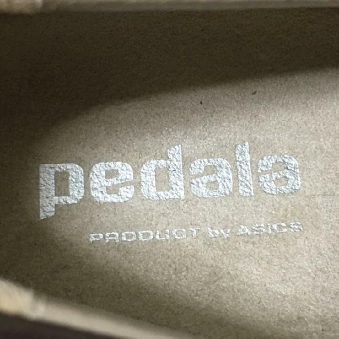 pedala(ペダラ) スニーカー 23 1/2EEE レディース - ダークブラウン スエード×レザー レディースの靴/シューズ(スニーカー)の商品写真