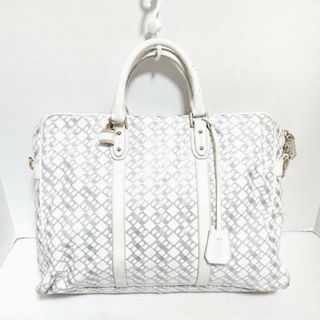 BALLY(バリー) ビジネスバッグ - 白×グレー 本体ロックなし PVC(塩化ビニール)×レザー