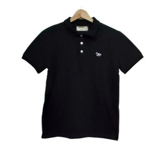 メゾンキツネ(MAISON KITSUNE')のMAISON KITSUNE(メゾンキツネ) 半袖ポロシャツ サイズXS メンズ美品  - 黒(ポロシャツ)