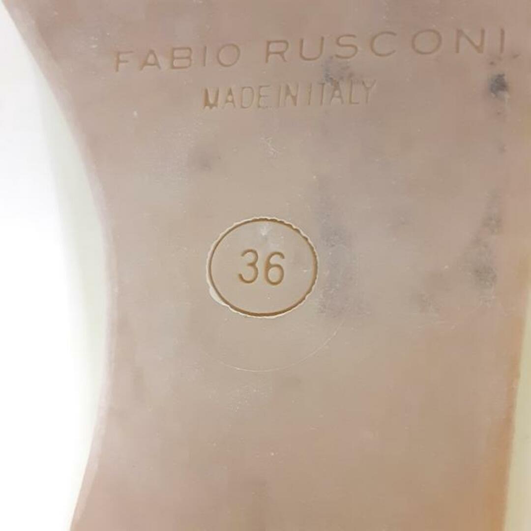 FABIO RUSCONI(ファビオルスコーニ)のFABIO RUSCONI(ファビオルスコーニ) フラットシューズ 36 レディース - イエローグリーン×ライトグレー リボン/アウトソール張替済 エナメル（レザー） レディースの靴/シューズ(その他)の商品写真