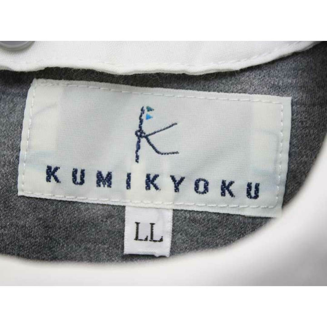 kumikyoku（組曲）(クミキョク)の▼組曲/KUMIKYOKU▼135cm(LL) 半袖ワンピース グレー×白 フォーマル 入学式 卒園式 結婚式 七五三 冠婚葬祭 発表会 謝恩会  【中古】 子供服 キッズ kids 女の子 fml 211042 キッズ/ベビー/マタニティのキッズ服女の子用(90cm~)(ワンピース)の商品写真