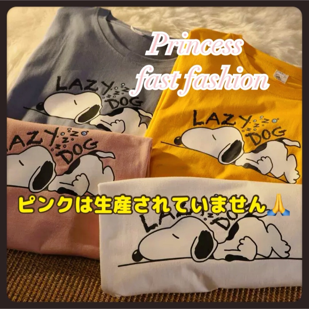 【5L／グレー】スヌーピー＊半袖Tシャツ＊大きいサイズ＊レディース＊メンズ レディースのトップス(Tシャツ(半袖/袖なし))の商品写真