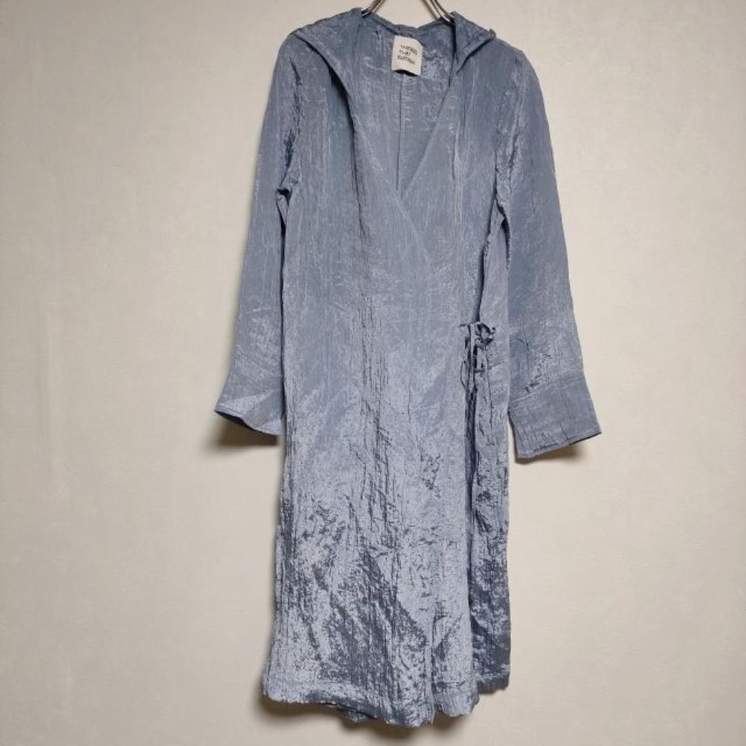 THINGS THAT MATTER シングスザットマター WILLOW HOODIE GOWN DRESS フードガウンドレス ワンピース ブルー レディース【中古】4-0225M∞ レディースのワンピース(その他)の商品写真