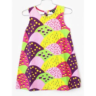 マリメッコ(marimekko)の[マリメッコ/ｍarimekko]104cm ジャンパースカート ピンク×黄緑系【中古】子供服 キッズ kids 女の子 春夏秋 onepi 312042(スカート)