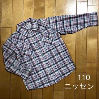 ニッセン(ニッセン)のニッセンJEANS STORY 長袖　ネルシャツ　チェックシャツ　110(Tシャツ/カットソー)