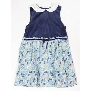 sense of wonder - 【値下げ!】☆センスオブワンダー/SENSE OF WONDER☆120cm ジャンパースカート 紺×青 【中古】子供服 キッズ kids 女の子 秋冬 710132 onepi