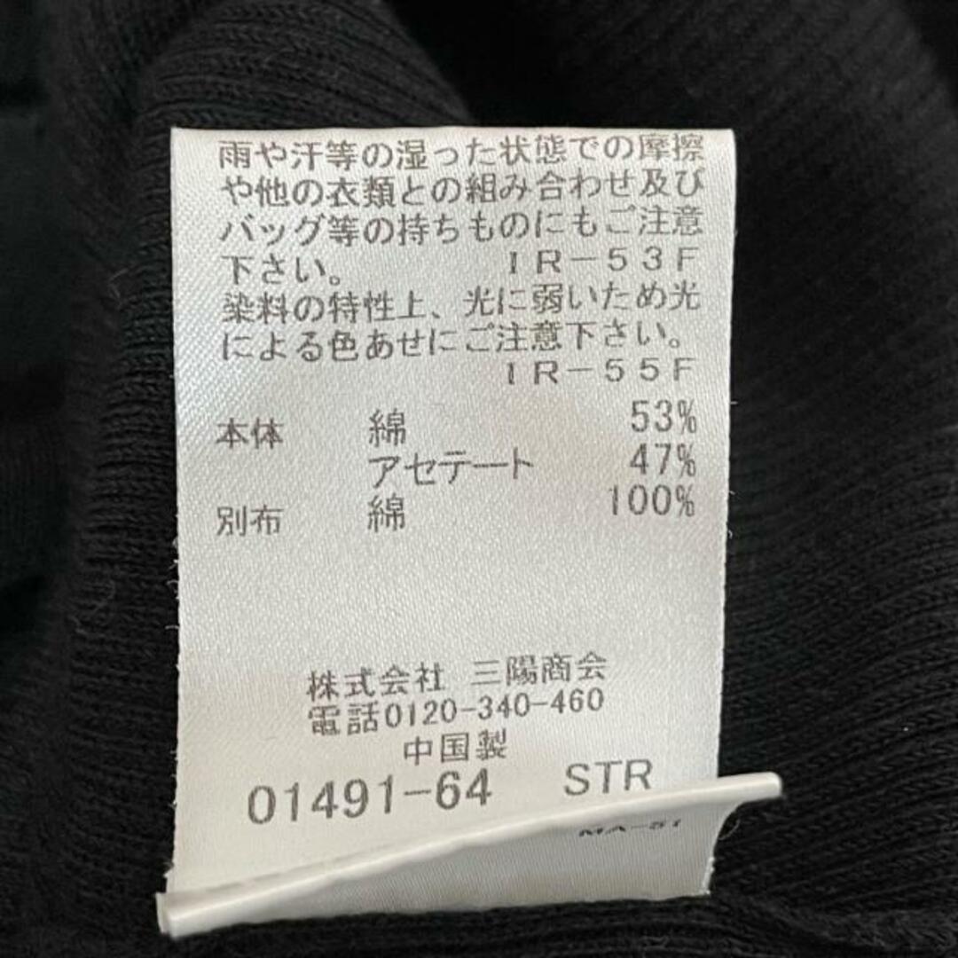 BLUE LABEL CRESTBRIDGE(ブルーレーベルクレストブリッジ)のBLUE LABEL CRESTBRIDGE(ブルーレーベルクレストブリッジ) 長袖セーター サイズ38 M レディース美品  - 黒 クルーネック レディースのトップス(ニット/セーター)の商品写真