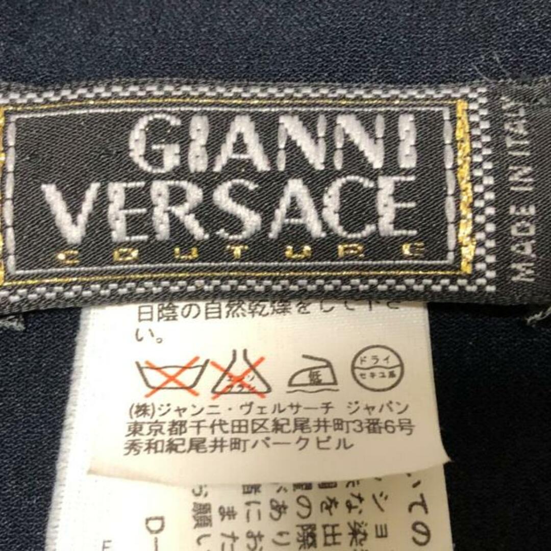 Gianni Versace(ジャンニヴェルサーチ)のGIANNIVERSACE(ジャンニヴェルサーチ) 長袖シャツブラウス サイズ42 M レディース - 黒 レディースのトップス(シャツ/ブラウス(長袖/七分))の商品写真