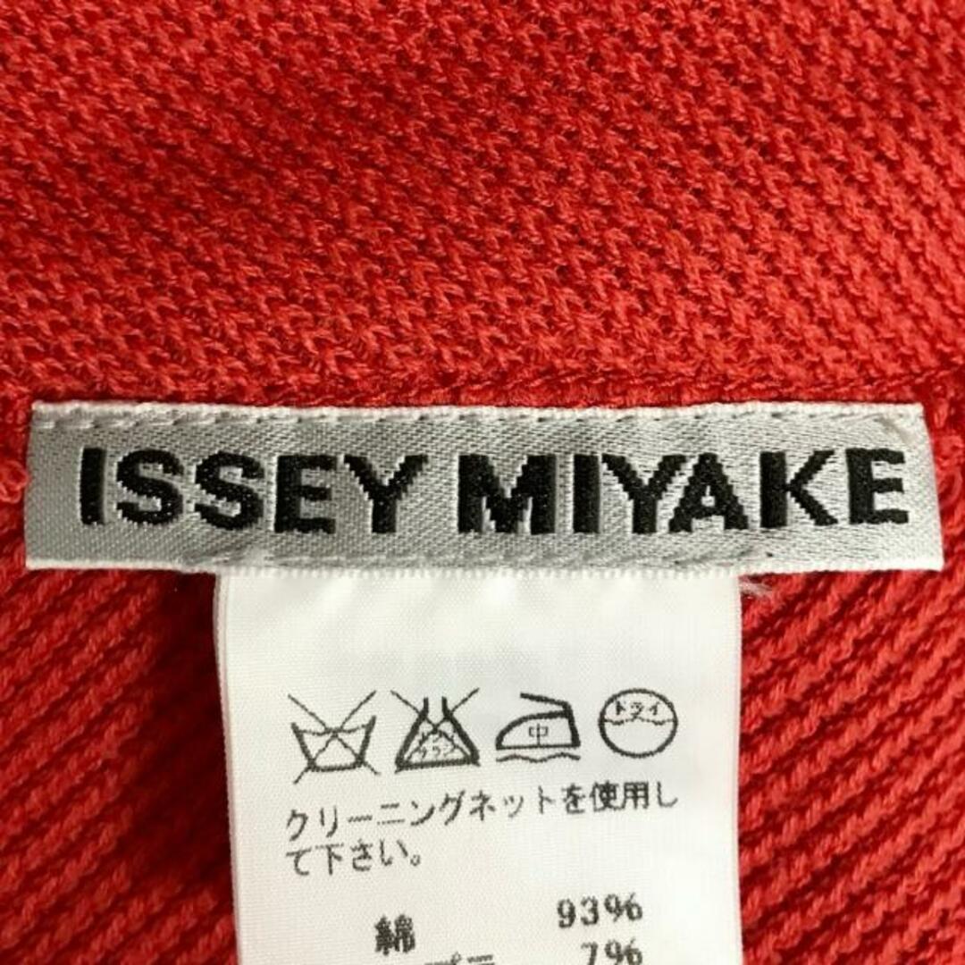 ISSEY MIYAKE(イッセイミヤケ)のISSEYMIYAKE(イッセイミヤケ) チュニック サイズ2 M レディース - レッドオレンジ Vネック/半袖 レディースのトップス(チュニック)の商品写真