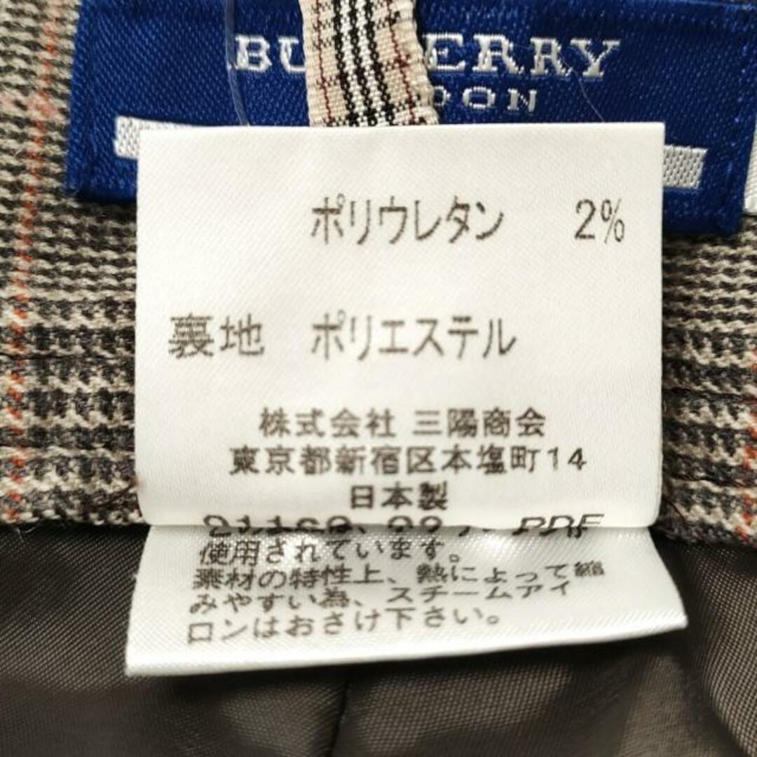 BURBERRY BLUE LABEL(バーバリーブルーレーベル)のBurberry Blue Label(バーバリーブルーレーベル) パンツ サイズ36 S レディース - ブラウン×ピンクベージュ×アイボリー フルレングス/チェック柄 レディースのパンツ(その他)の商品写真