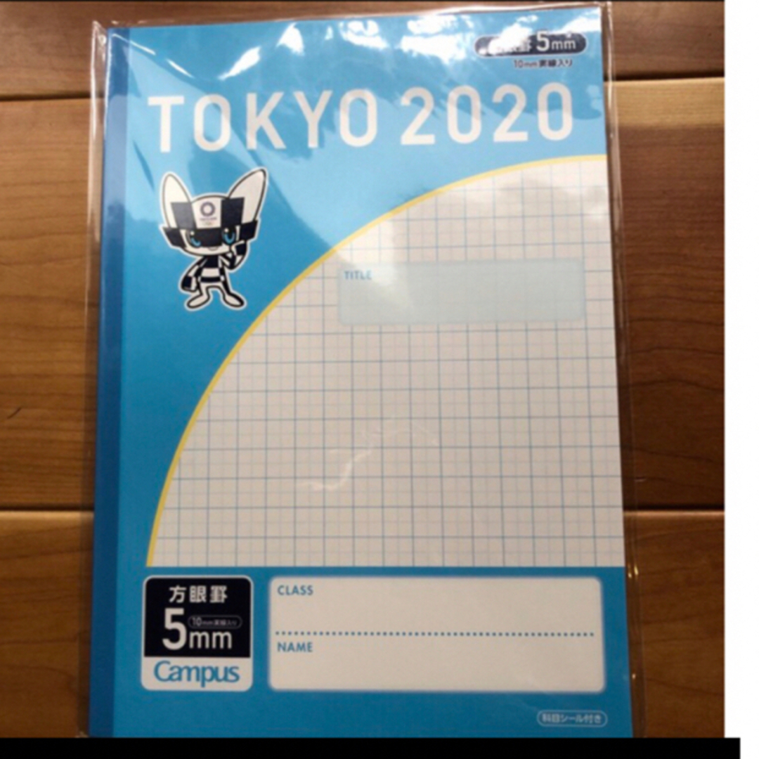 コクヨ(コクヨ)の東京2020オリンピック　ミライトワ　5mm方眼ノート　ブルー　公式グッズ エンタメ/ホビーのコレクション(ノベルティグッズ)の商品写真