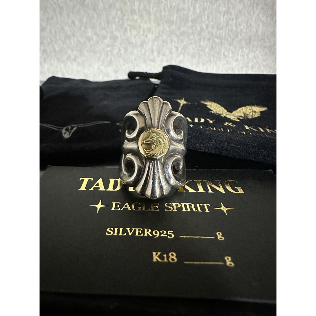TADY&KING(タディアンドキング)のTADY&KING キャストリングGPウルフ付き L 19号 メンズのアクセサリー(リング(指輪))の商品写真