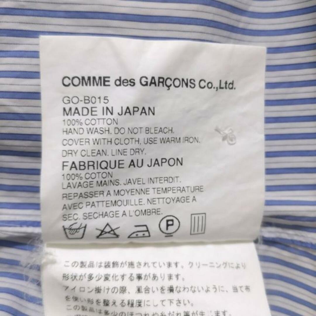 COMME des GARCONS(コムデギャルソン)のCOMMEdesGARCONS(コムデギャルソン) 長袖シャツブラウス サイズXS レディース美品  - 白×ブルー ストライプ レディースのトップス(シャツ/ブラウス(長袖/七分))の商品写真