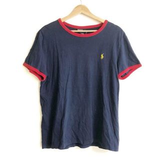 ポロラルフローレン(POLO RALPH LAUREN)のPOLObyRalphLauren(ポロラルフローレン) 半袖Tシャツ サイズL メンズ - ダークネイビー×レッド Vネック(Tシャツ/カットソー(半袖/袖なし))