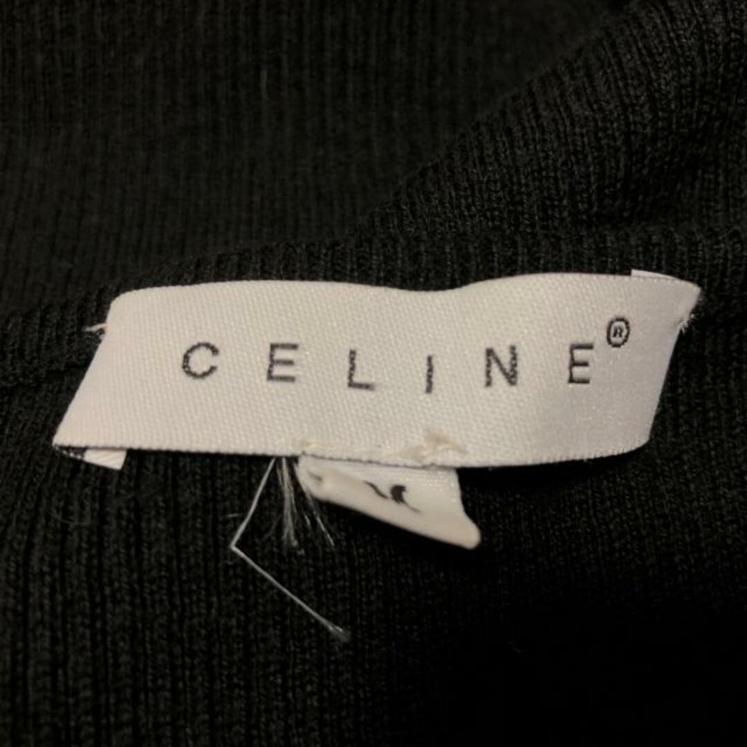 celine(セリーヌ)のCELINE(セリーヌ) ノースリーブカットソー サイズM レディース - 黒 レディースのトップス(カットソー(半袖/袖なし))の商品写真