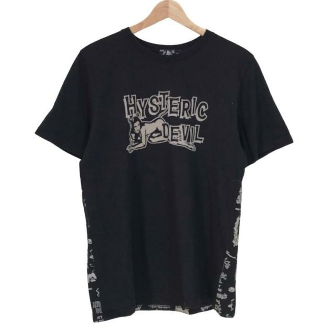 HYSTERIC GLAMOUR(ヒステリックグラマー) 半袖Tシャツ サイズM レディース - 黒×アイボリー