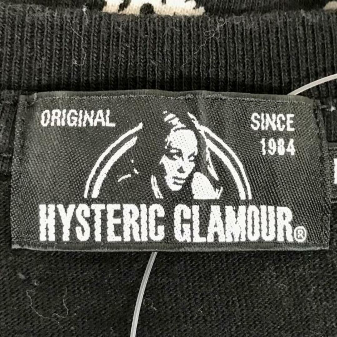 HYSTERIC GLAMOUR(ヒステリックグラマー)のHYSTERIC GLAMOUR(ヒステリックグラマー) 半袖Tシャツ サイズM レディース - 黒×アイボリー レディースのトップス(Tシャツ(半袖/袖なし))の商品写真