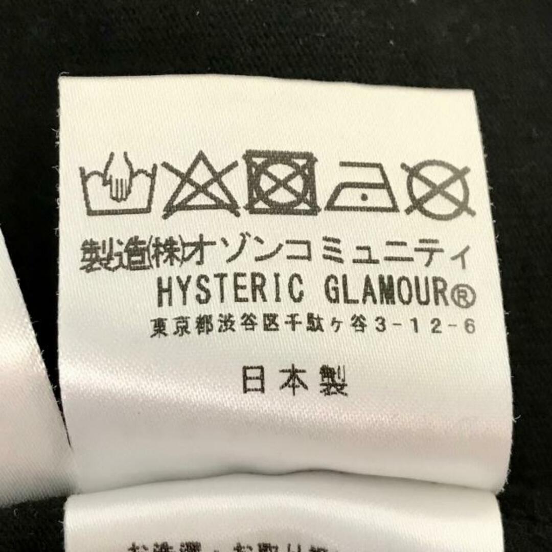 HYSTERIC GLAMOUR(ヒステリックグラマー)のHYSTERIC GLAMOUR(ヒステリックグラマー) 半袖Tシャツ サイズM レディース - 黒×アイボリー レディースのトップス(Tシャツ(半袖/袖なし))の商品写真