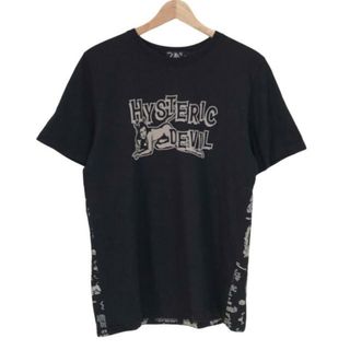 ヒステリックグラマー(HYSTERIC GLAMOUR)のHYSTERIC GLAMOUR(ヒステリックグラマー) 半袖Tシャツ サイズM レディース - 黒×アイボリー(Tシャツ(半袖/袖なし))