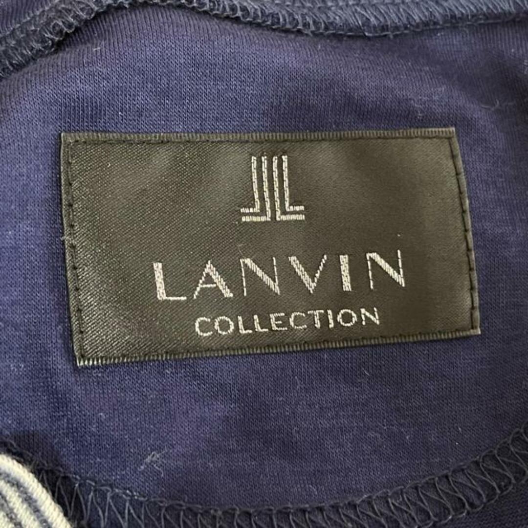 LANVIN COLLECTION(ランバンコレクション)のLANVIN COLLECTION(ランバンコレクション) 長袖カットソー サイズM メンズ - ネイビー×白 リバーシブル/ボーダー メンズのトップス(Tシャツ/カットソー(七分/長袖))の商品写真