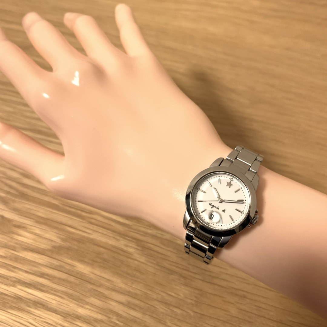 agnes b.(アニエスベー)のアニエスベー  腕時計　レディース　人気　星柄　デイト付き　新品電池です☆ レディースのファッション小物(腕時計)の商品写真