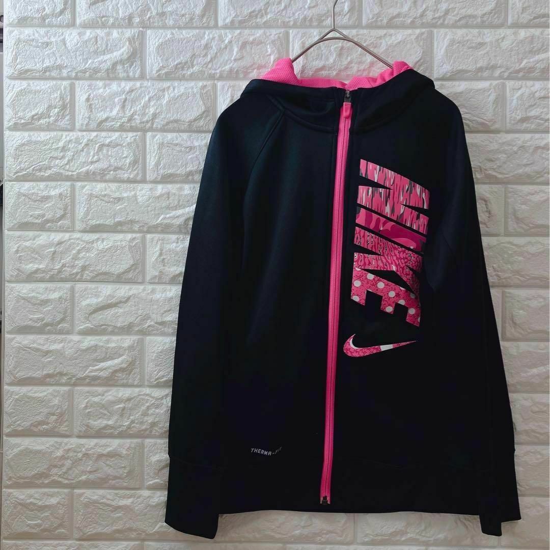 NIKE(ナイキ)のNIKE ナイキ ジップパーカー L THERMA-FIT 150 女の子 キッズ/ベビー/マタニティのキッズ服女の子用(90cm~)(Tシャツ/カットソー)の商品写真